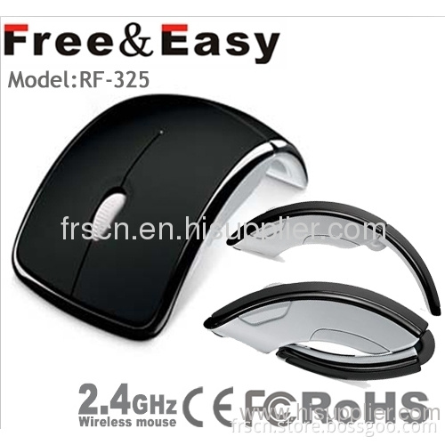 White/black Oem Colors Slim Wireless Folding Mouse 
